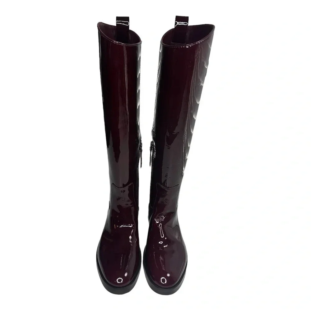 Tory Burch Ruby Knee High Boot In Bordeaux. Sz: 6.5